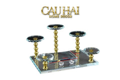 Đế Trụ Trưng Bày Pha Lê 1/3/5 Trụ - Golden Column Cristalleries Display Stand-CẬU HAI HOME DECOR
