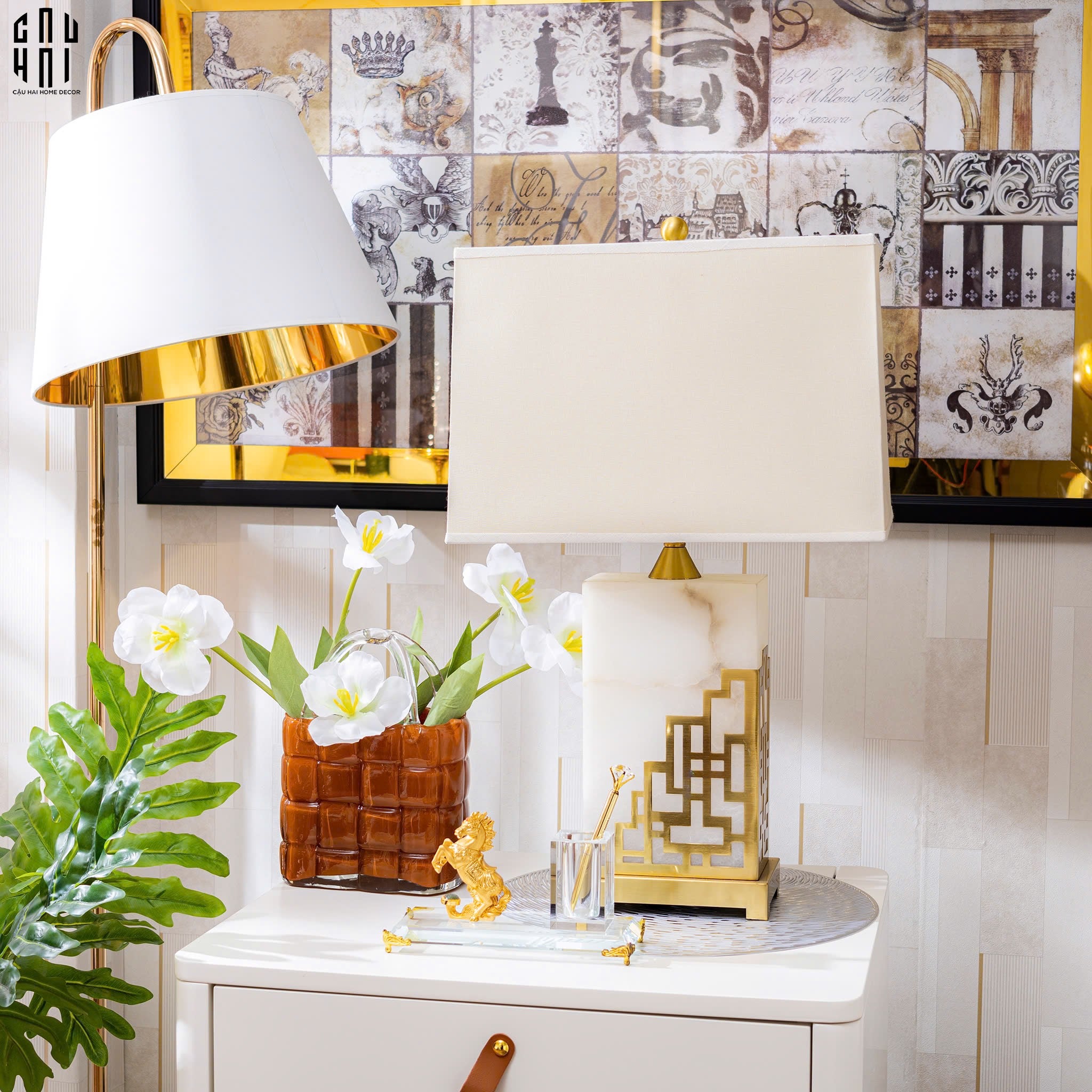 ĐÈN BÀN CLAYTON - CLAYTON SIDE TABLE LAMP-CẬU HAI HOME DECOR