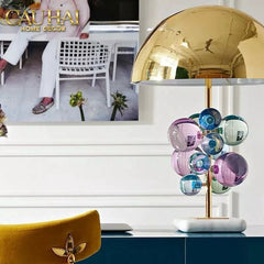 Đèn Bàn Marble Lumière Météore Pink Pong H45-CẬU HAI HOME DECOR