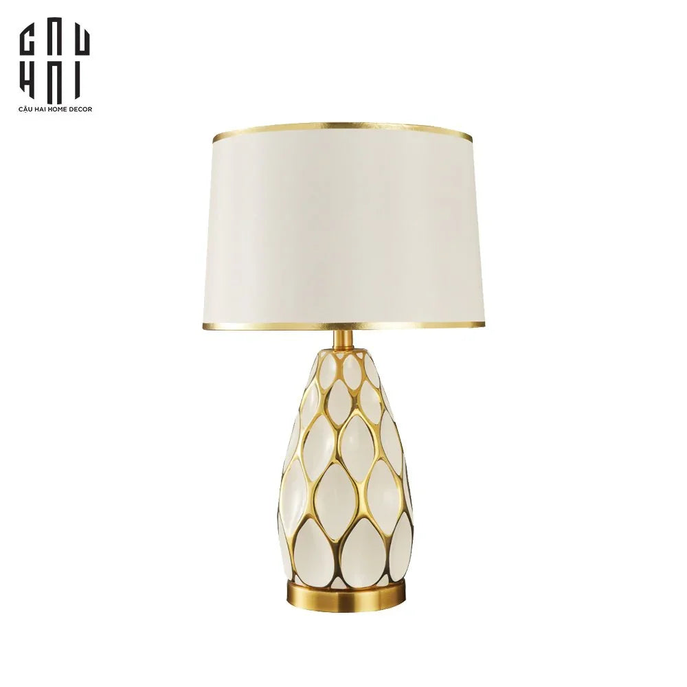 Đèn Bàn Martha - Martha Porcelain Side Table Lamp-CẬU HAI HOME DECOR
