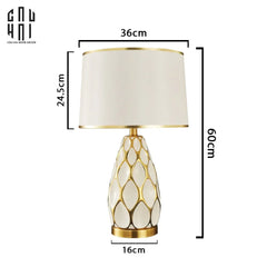 Đèn Bàn Martha - Martha Porcelain Side Table Lamp-CẬU HAI HOME DECOR