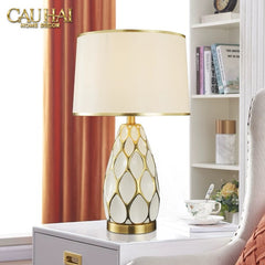 Đèn Bàn Martha - Martha Porcelain Side Table Lamp-CẬU HAI HOME DECOR
