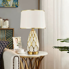 Đèn Bàn Martha - Martha Porcelain Side Table Lamp-CẬU HAI HOME DECOR
