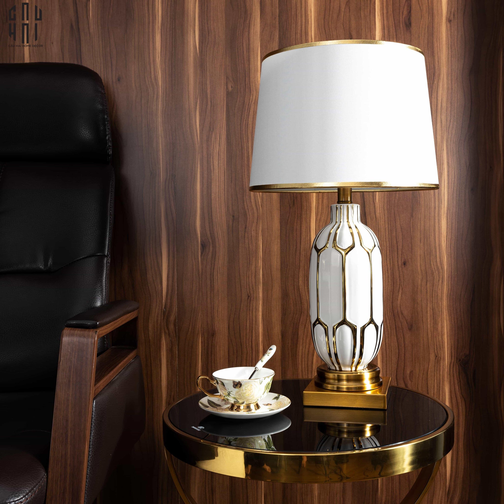 ĐÈN BÀN SEPHORA - SEPHORA PORCELAIN SIDE TABLE LAMP-CẬU HAI HOME DECOR