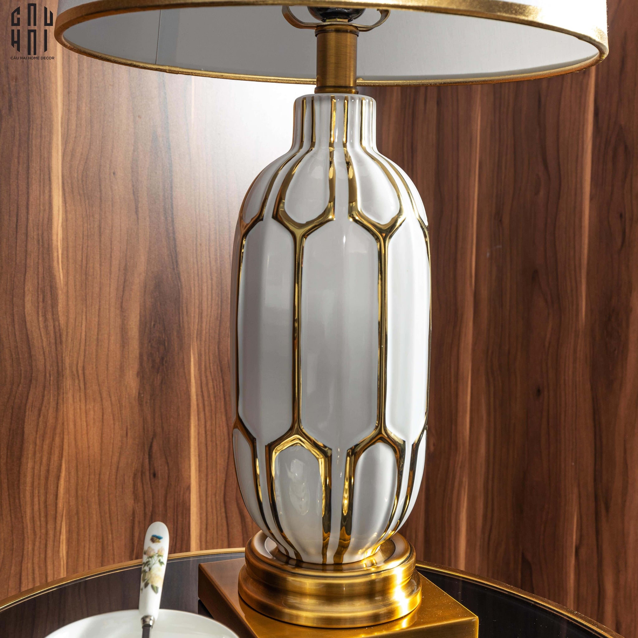 ĐÈN BÀN SEPHORA - SEPHORA PORCELAIN SIDE TABLE LAMP-CẬU HAI HOME DECOR