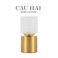 Đèn Bàn Thuỷ Tinh Pin Sạc 3 Chế Độ Aurora Lantern Table Lamp 9x17.5-CẬU HAI HOME DECOR