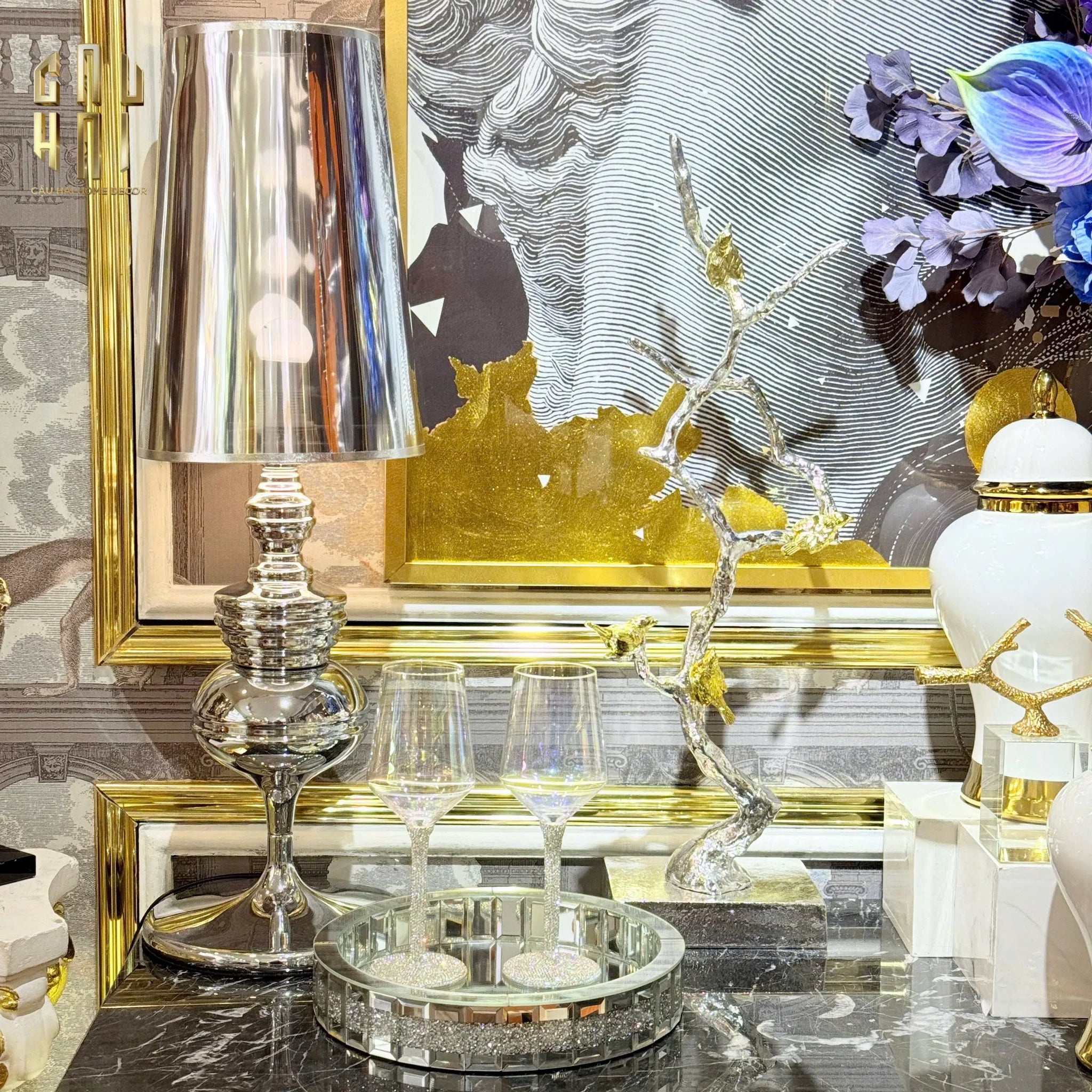 ĐÈN NGỦ ĐỂ BÀN ANDREW PLATINUM H78-CẬU HAI HOME DECOR