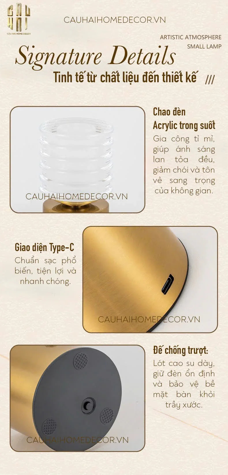 ĐÈN NGỦ ĐỂ BÀN AURORA COIL-CẬU HAI HOME DECOR