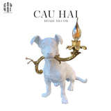 ĐÈN NGỦ ĐỂ BÀN CLENCHING WHITE PUPPY-CẬU HAI HOME DECOR