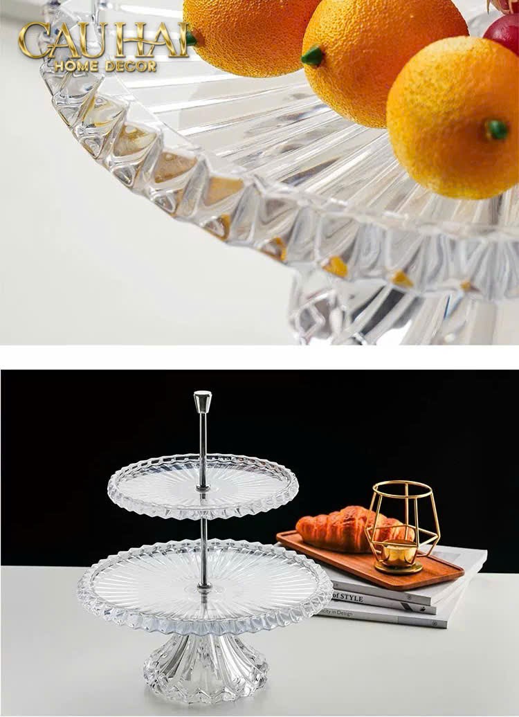 ĐĨA 2 TẦNG PHA LÊ CRYSTAL DEUX ÉTAGES-CẬU HAI HOME DECOR