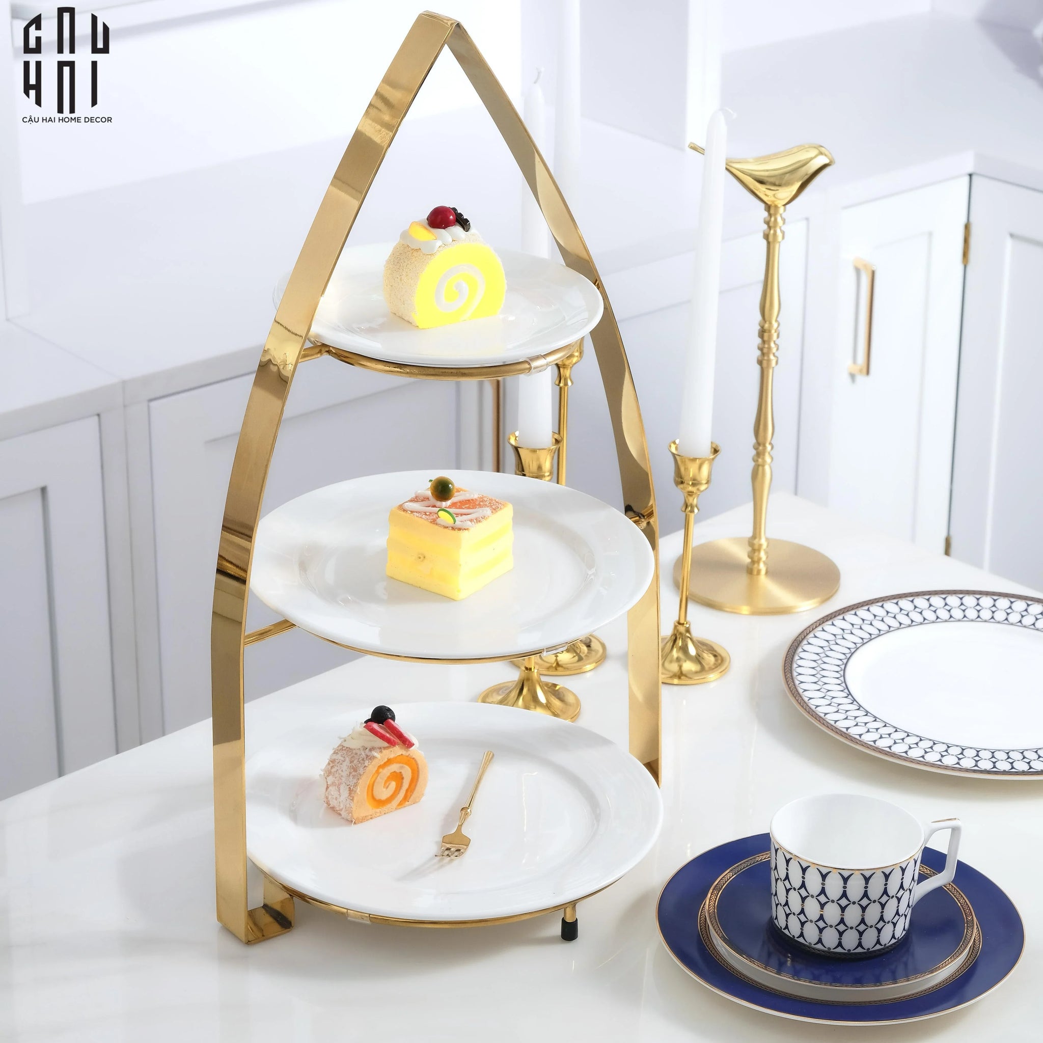 Đĩa 3 Tầng Hyper Étagère Ss25-CẬU HAI HOME DECOR