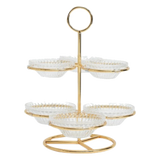 Đĩa Bánh 2 Tầng 6 Ngăn Cristalleries Le Couronne D'Or 33*28-Đĩa bánh tầng-CẬU HAI HOME DECOR