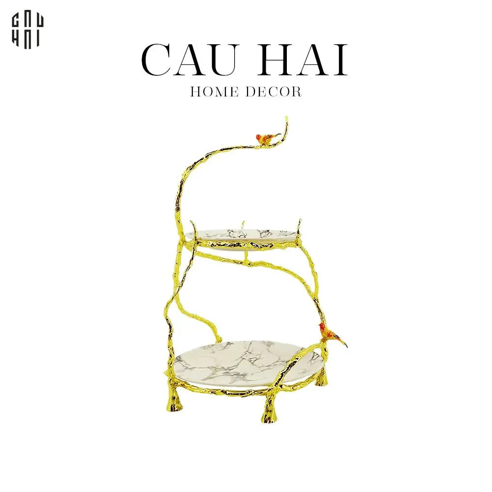 HOME COUTURE - ĐĨA BÁNH 2 TẦNG IMPERIAL CANARI-CẬU HAI HOME DECOR