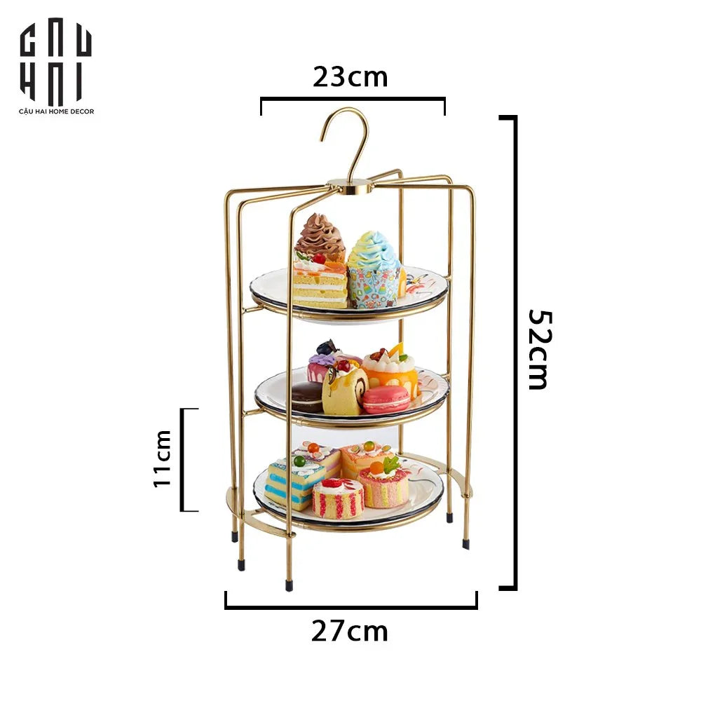 HOME COUTURE - ĐĨA BÁNH 3 TẦNG IMPERIA-CẬU HAI HOME DECOR