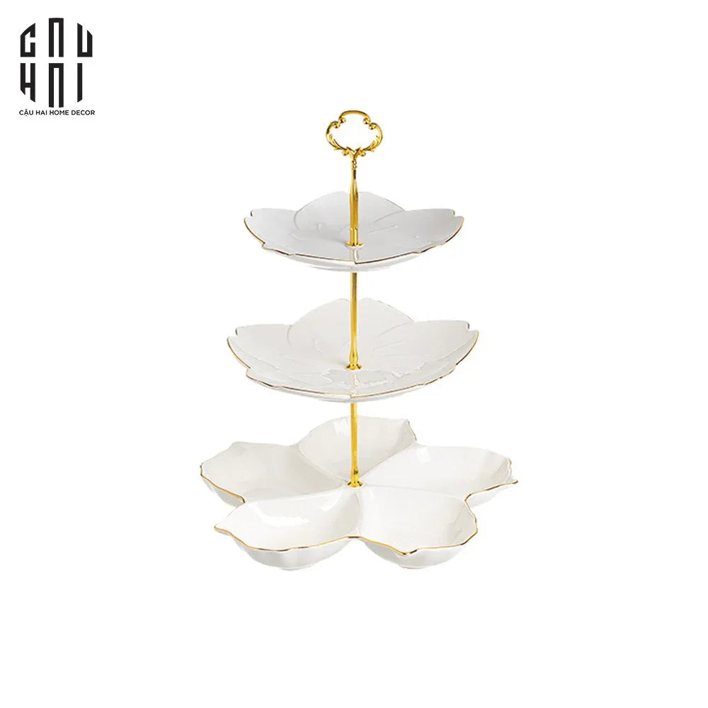 ĐĨA BÁNH 3 TẦNG JASMINE-CẬU HAI HOME DECOR