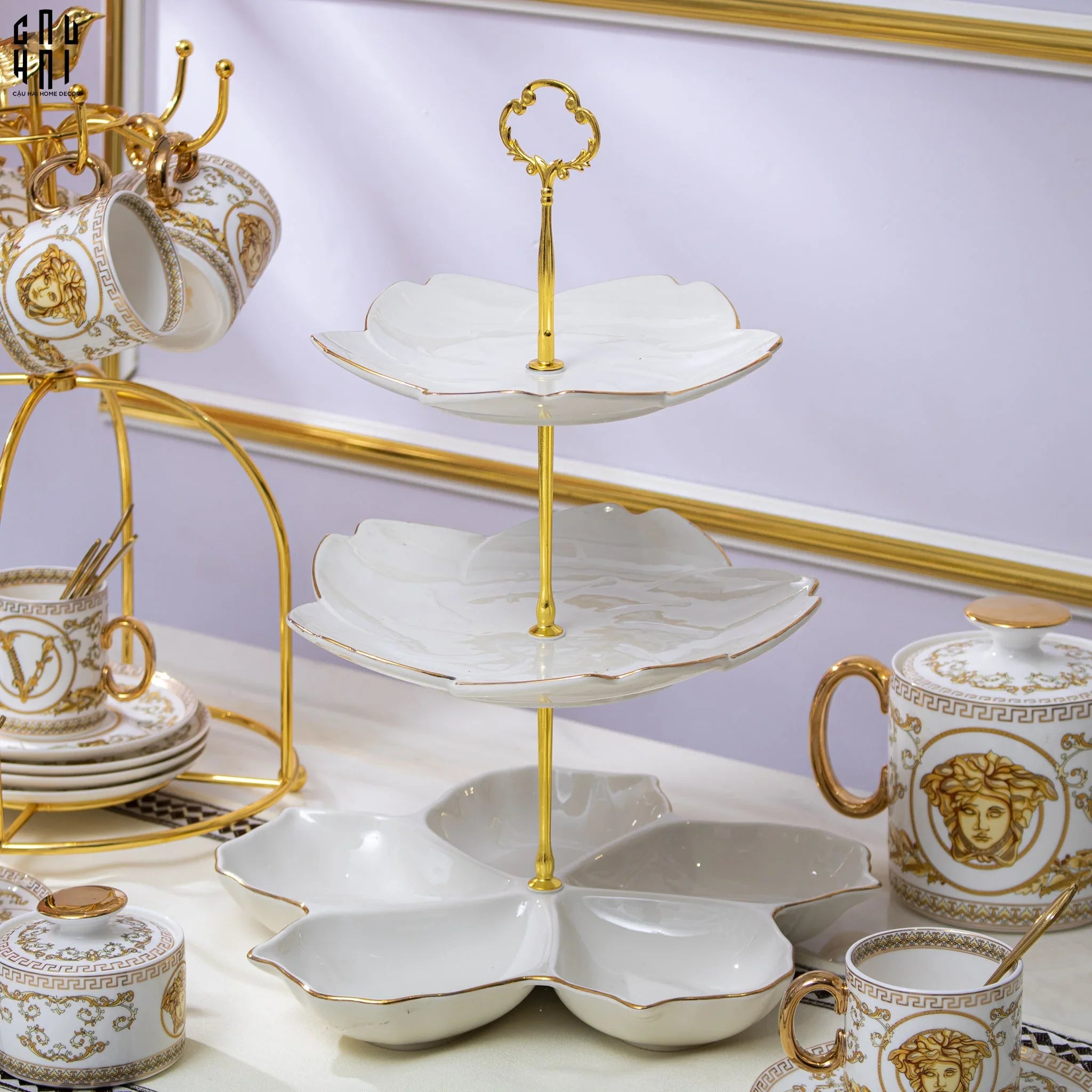 ĐĨA BÁNH 3 TẦNG JASMINE-CẬU HAI HOME DECOR