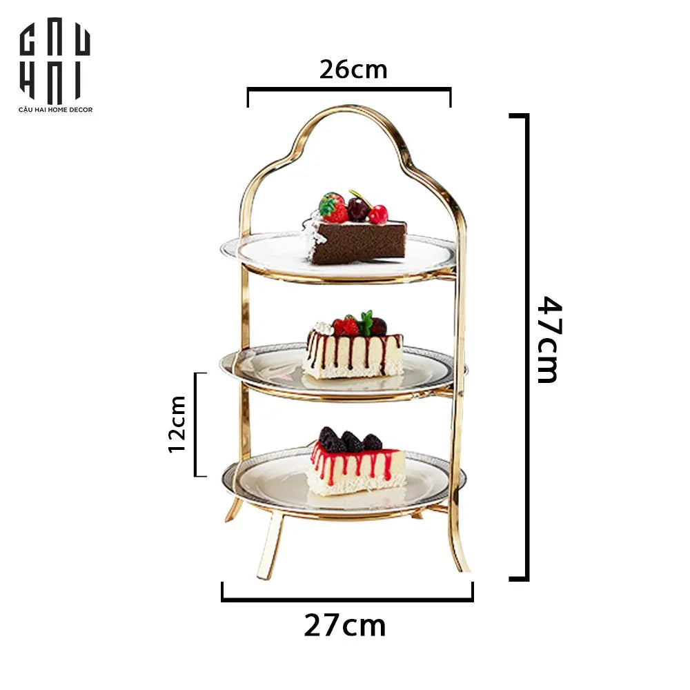 ĐĨA BÁNH 3 TẦNG TRESOR SS25-CẬU HAI HOME DECOR