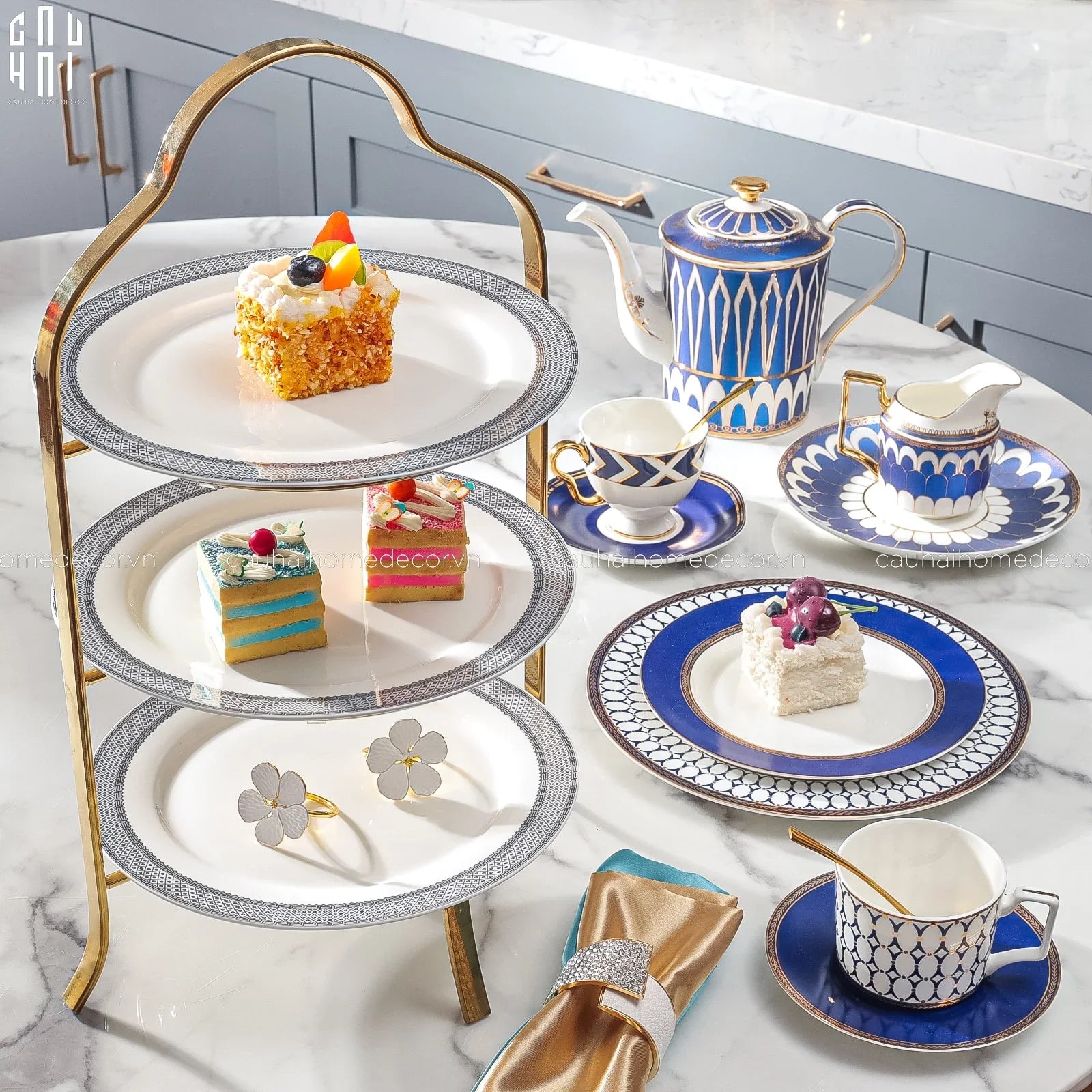 ĐĨA BÁNH 3 TẦNG TRESOR SS25-CẬU HAI HOME DECOR
