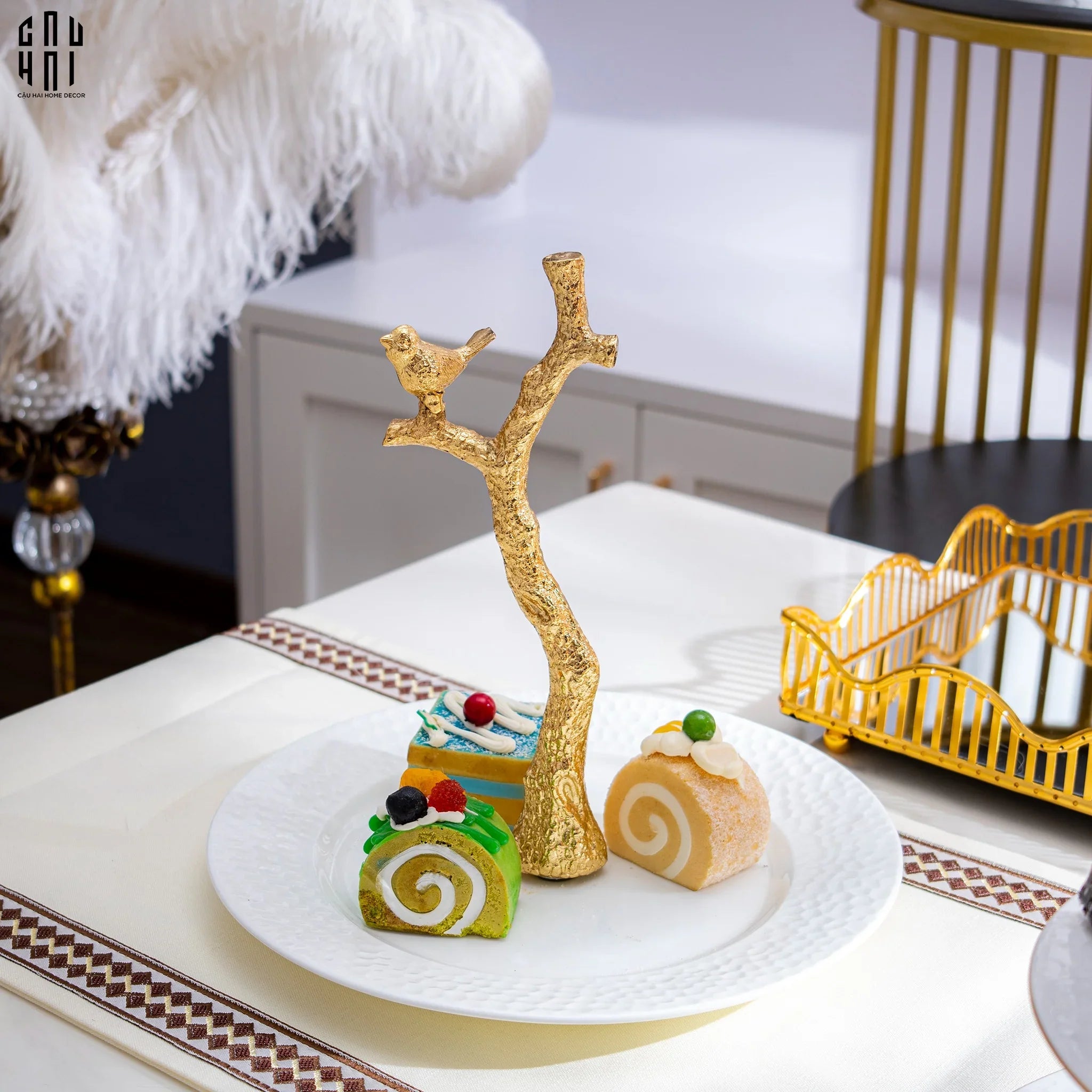 ĐĨA BÁNH KẸO TRANG TRÍ FOUR SEASONS SS25-CẬU HAI HOME DECOR