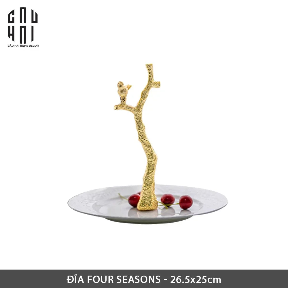 ĐĨA BÁNH KẸO TRANG TRÍ FOUR SEASONS SS25-CẬU HAI HOME DECOR