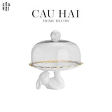 ĐĨA BÁNH LAYING CERAMIC BUNNY SS25-CẬU HAI HOME DECOR