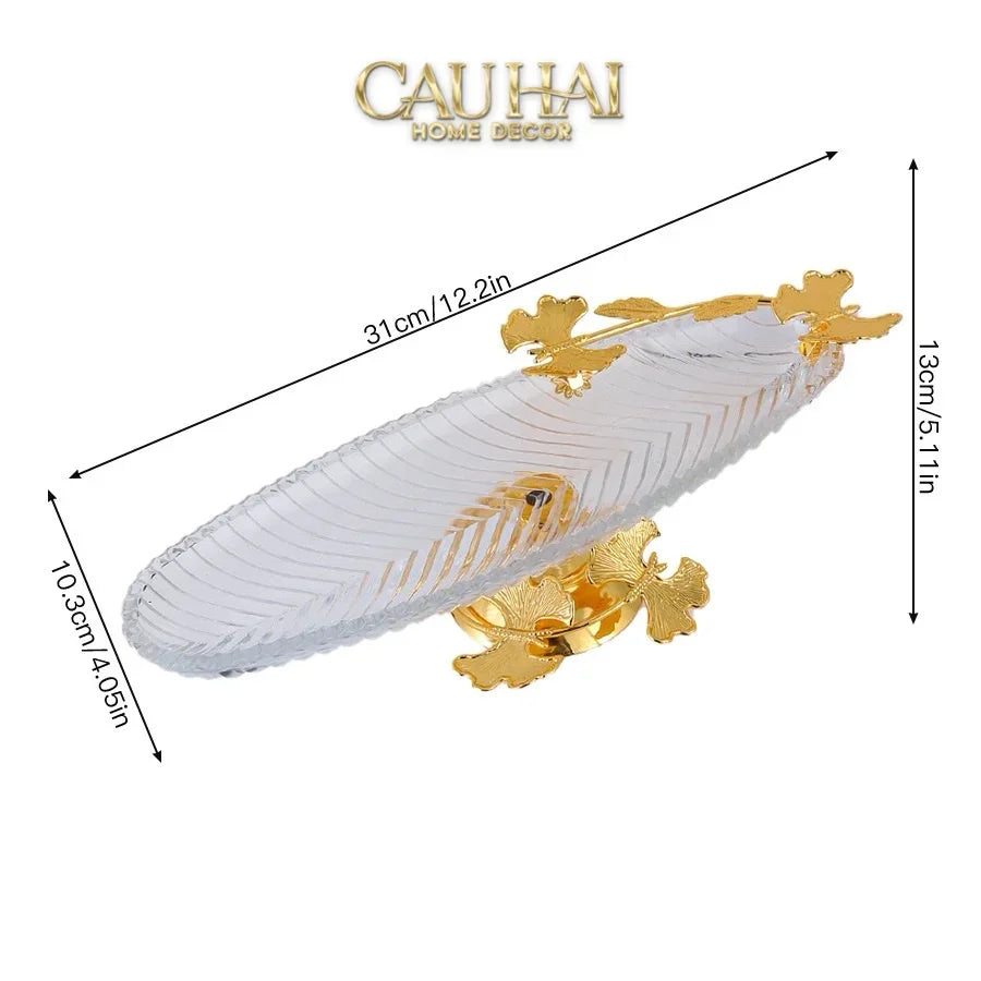 Đĩa Dài Persian Lumière Papillon Crystal Plateau-SET CHÉN DĨA-Đối tác tại Trung Quốc theo từng đơn đặt hàng-CẬU HAI HOME DECOR