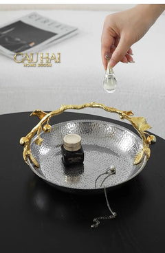 Đĩa Giỏ Trái Cây Platinum Elysian Fruit Decoratives Tray 13.5x21-CẬU HAI HOME DECOR