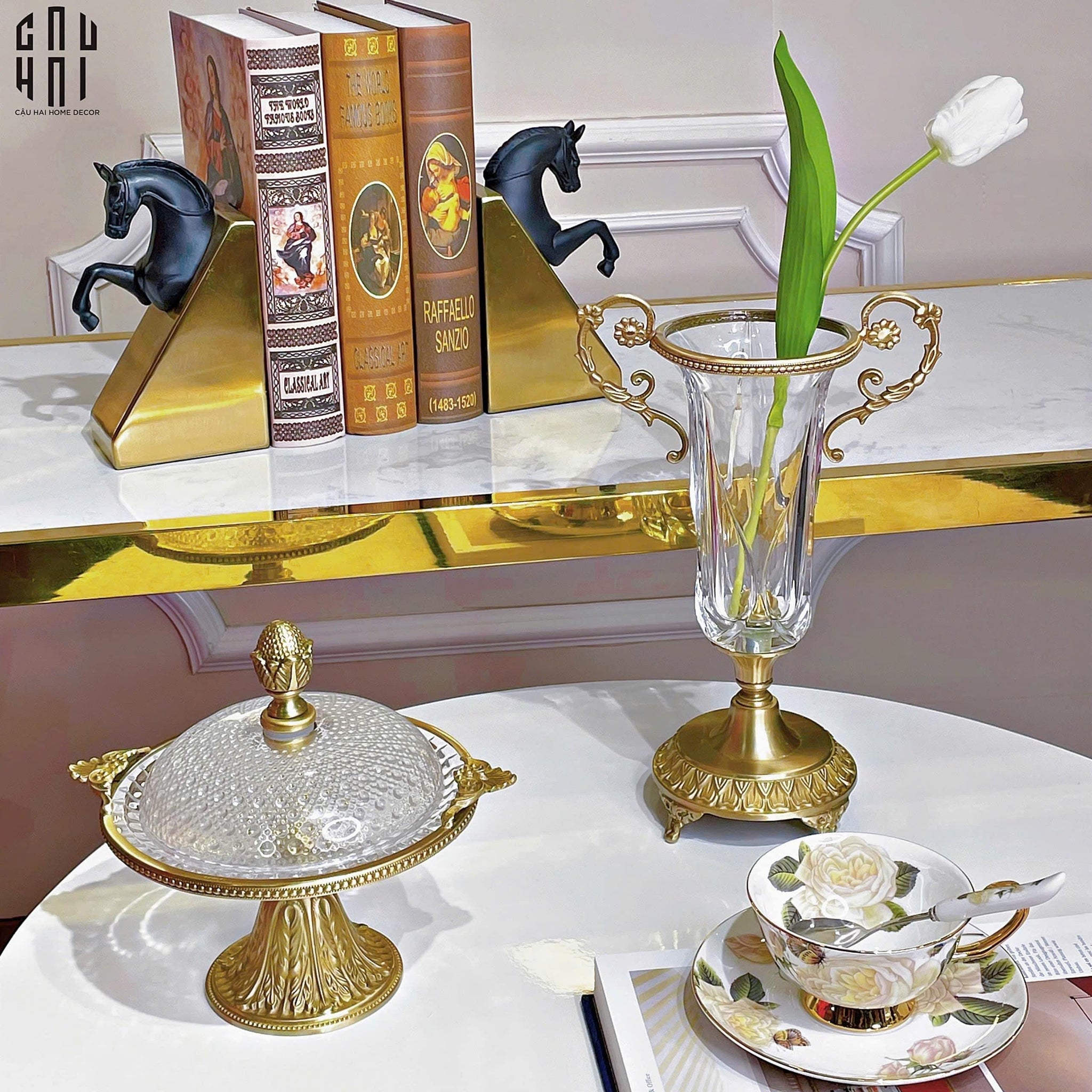 ĐĨA KẸO THUỶ TINH ATHENS-CẬU HAI HOME DECOR