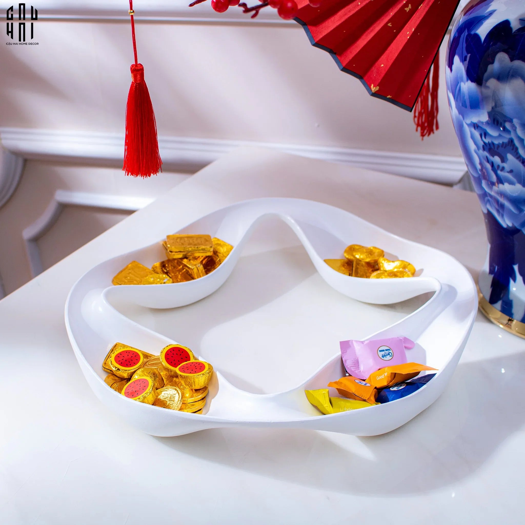 ĐĨA KẸO WHITE BASIC-CẬU HAI HOME DECOR