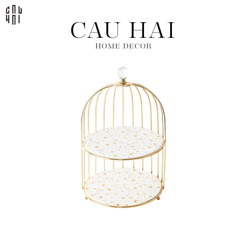 Đĩa Lồng Chim 2 Tầng Moonlight Étagère-CẬU HAI HOME DECOR