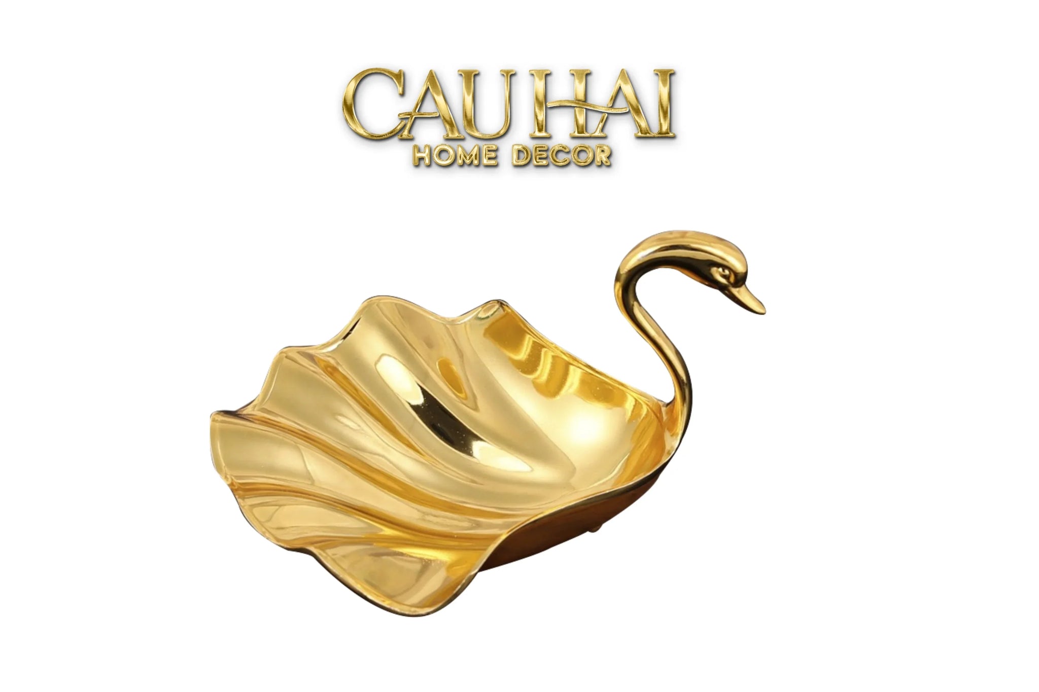 Đĩa Metalic Persian Aurelia D'Or Swan-CẬU HAI HOME DECOR