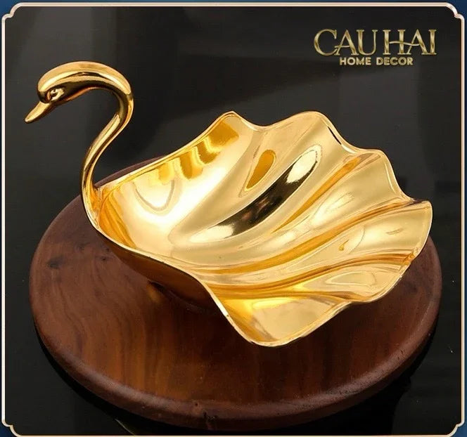 Đĩa Metalic Persian Aurelia D'Or Swan-SET CHÉN DĨA-Đối tác tại Trung Quốc theo từng đơn đặt hàng-CẬU HAI HOME DECOR