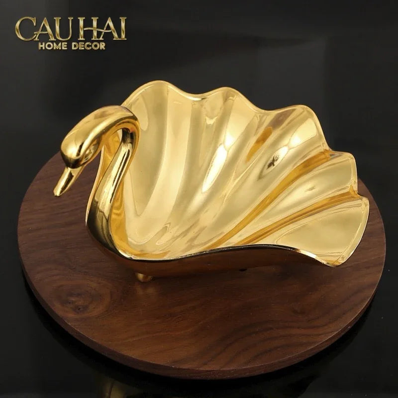 Đĩa Metalic Persian Aurelia D'Or Swan-SET CHÉN DĨA-Đối tác tại Trung Quốc theo từng đơn đặt hàng-CẬU HAI HOME DECOR