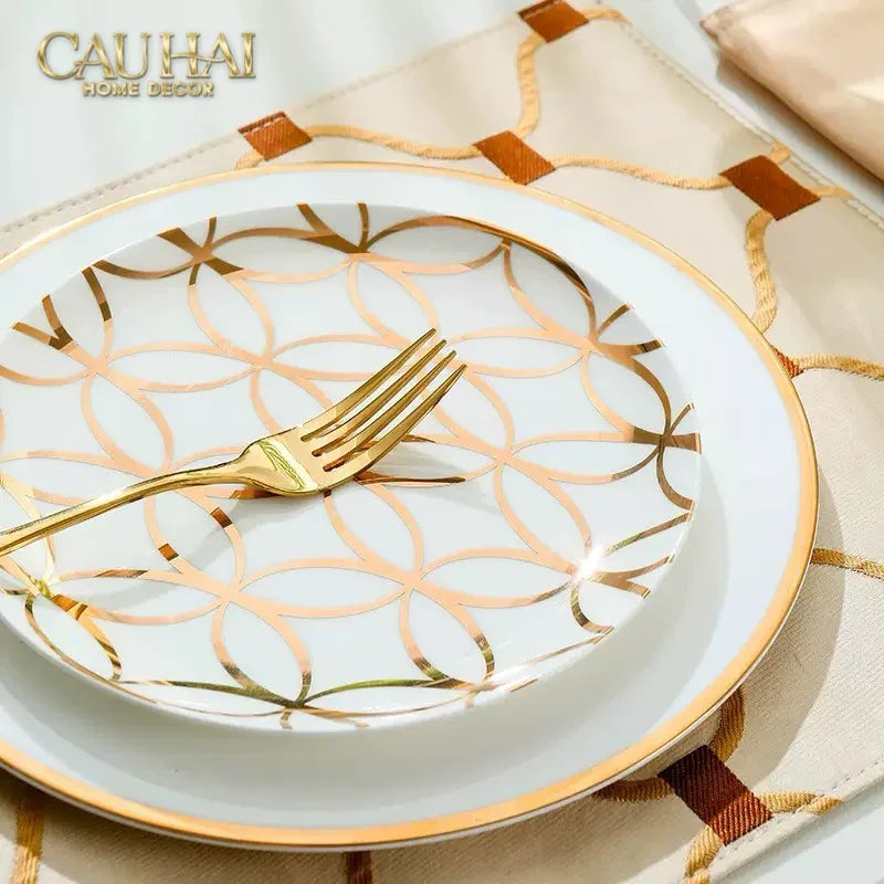 Đĩa Salad / Tráng Miệng Maison Éclat Interlace - Dinner Plate 8" 20cm-CẬU HAI HOME DECOR