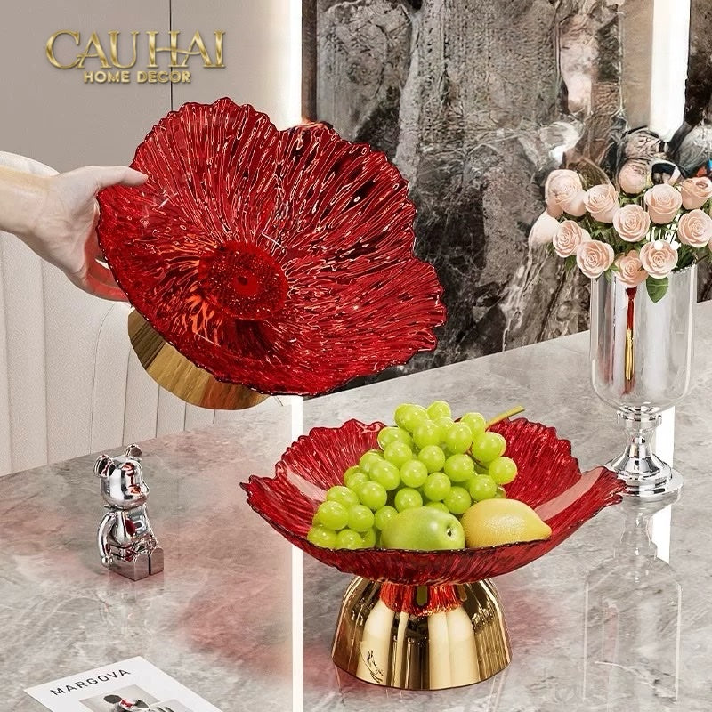 Đĩa Trái Cây Acry - Sunlit Blossom - CẬU HAI HOME DECOR