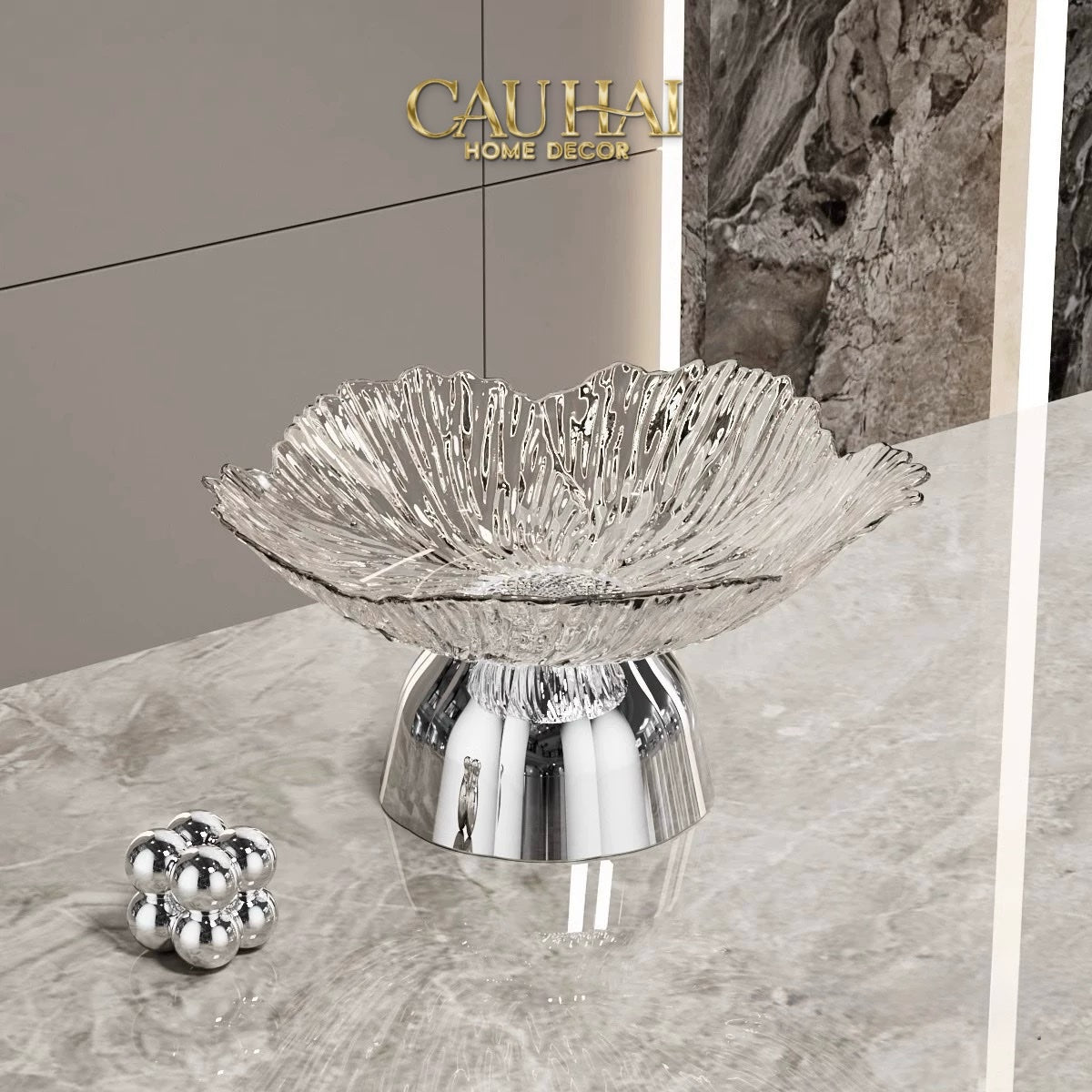 Đĩa Trái Cây Acry - Sunlit Blossom - CẬU HAI HOME DECOR