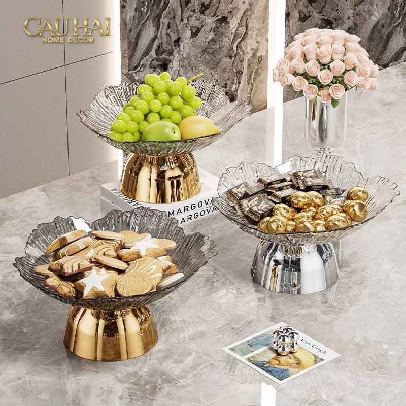 Đĩa Trái Cây Acry - Sunlit Blossom-CẬU HAI HOME DECOR
