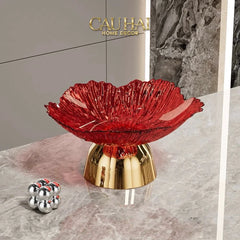 Đĩa Trái Cây Acry - Sunlit Blossom-CẬU HAI HOME DECOR
