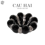 Đĩa Trái Cây Gốm Sứ - Savoir Argent Blooming Fruit Bowl-Hoa Lụa-CẬU HAI HOME DECOR
