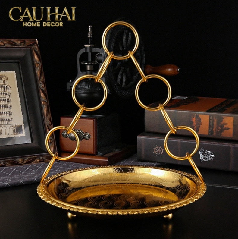 Đĩa Trái Cây Persian D’Or Circle Serve Tray - CẬU HAI HOME DECOR
