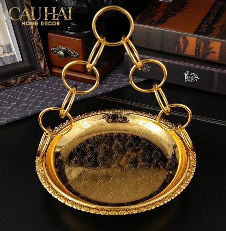 Đĩa Trái Cây Persian D’Or Circle Serve Tray - CẬU HAI HOME DECOR
