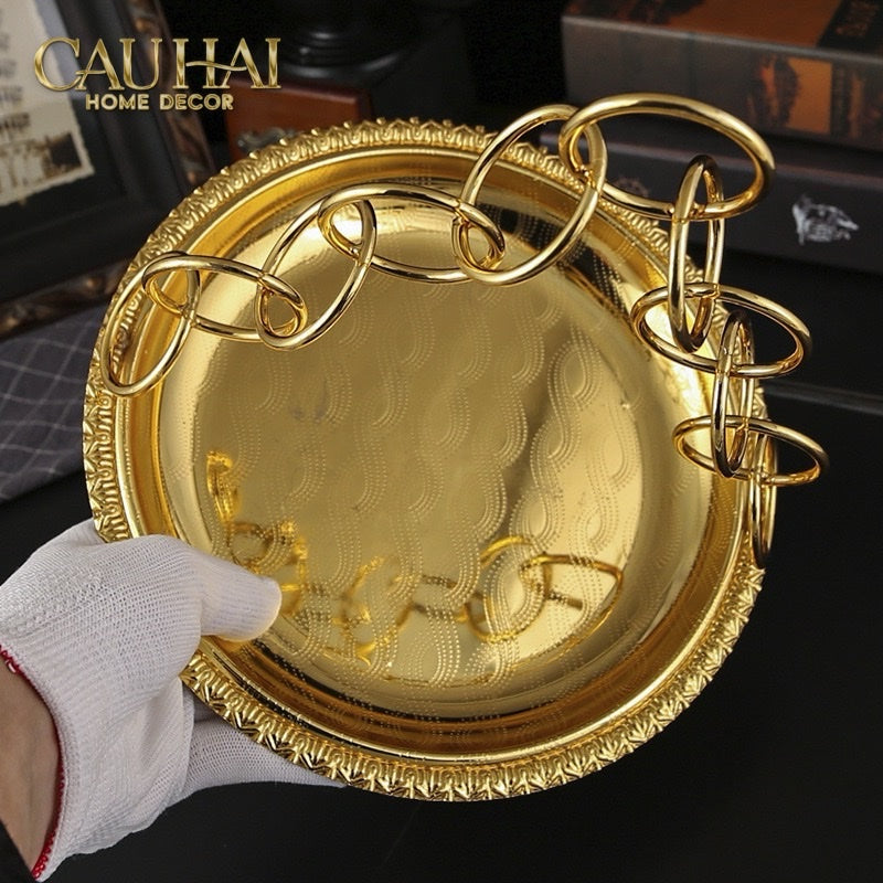 Đĩa Trái Cây Persian D’Or Circle Serve Tray - CẬU HAI HOME DECOR