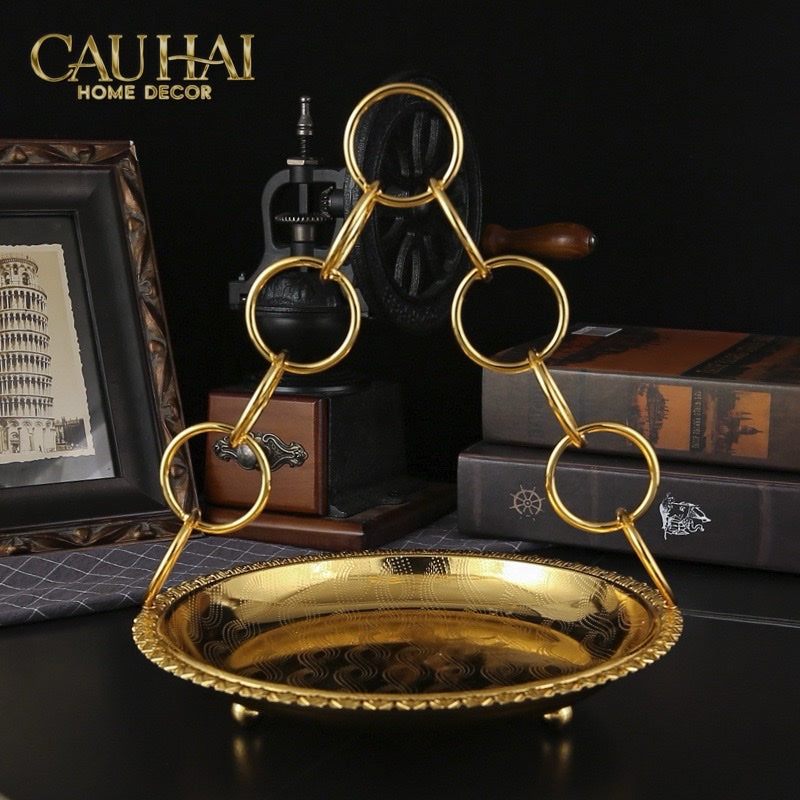 Đĩa Trái Cây Persian D’Or Circle Serve Tray - CẬU HAI HOME DECOR