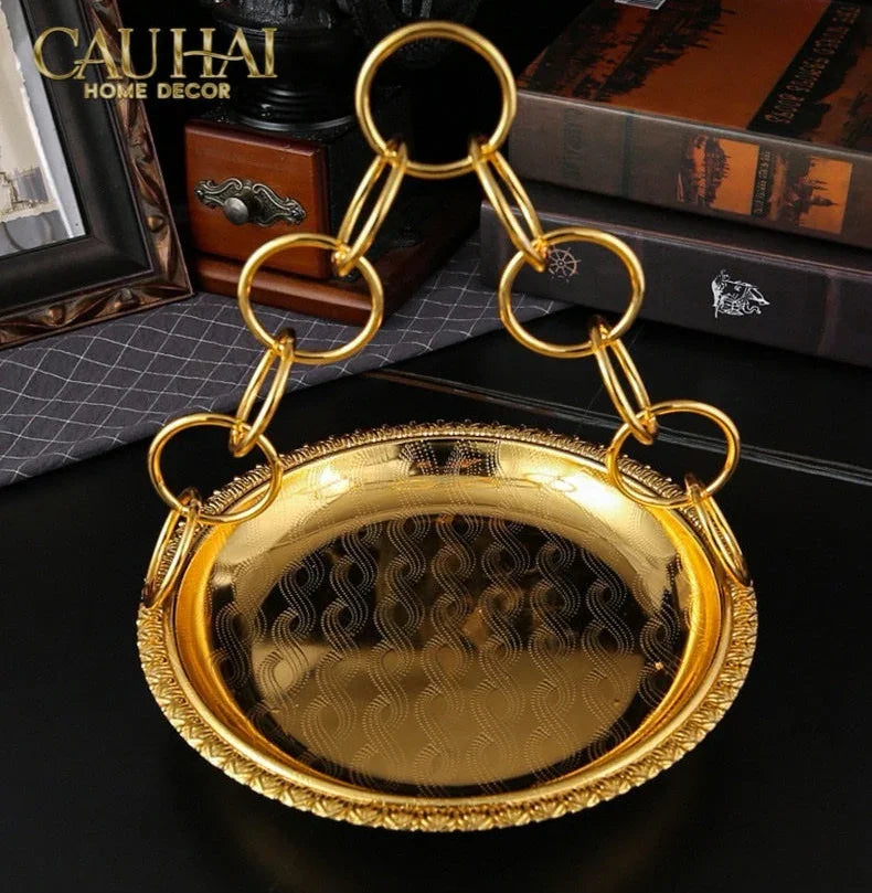 Đĩa Trái Cây Persian D’Or Circle Serve Tray-CẬU HAI HOME DECOR
