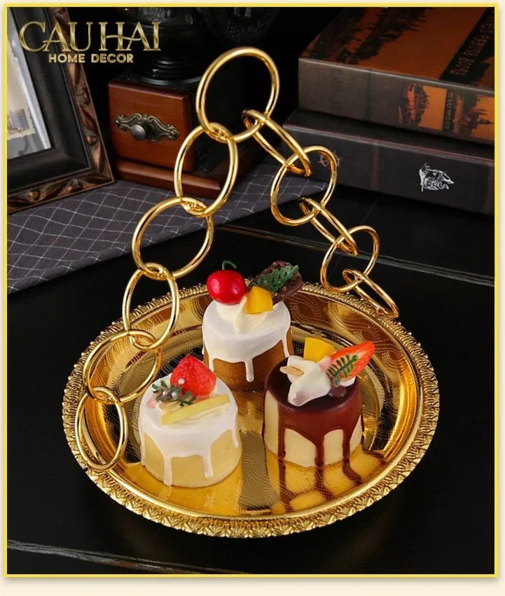 Đĩa Trái Cây Persian D’Or Circle Serve Tray-SET CHÉN DĨA-CẬU HAI HOME DECOR