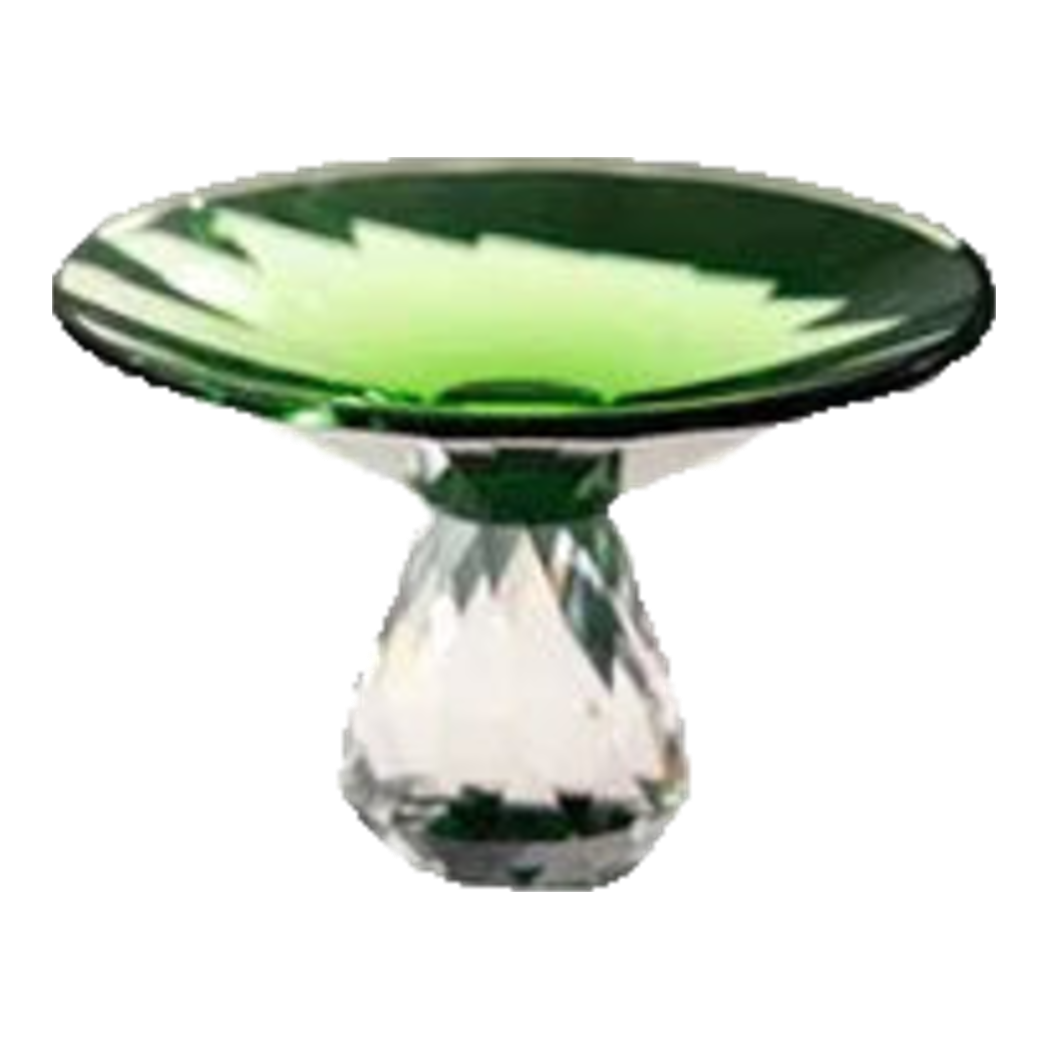 Critalleries Couture - Đĩa Trái Cây Pha Lê  Emerald Vert  Malachite  Fruit Plates 9.5x15