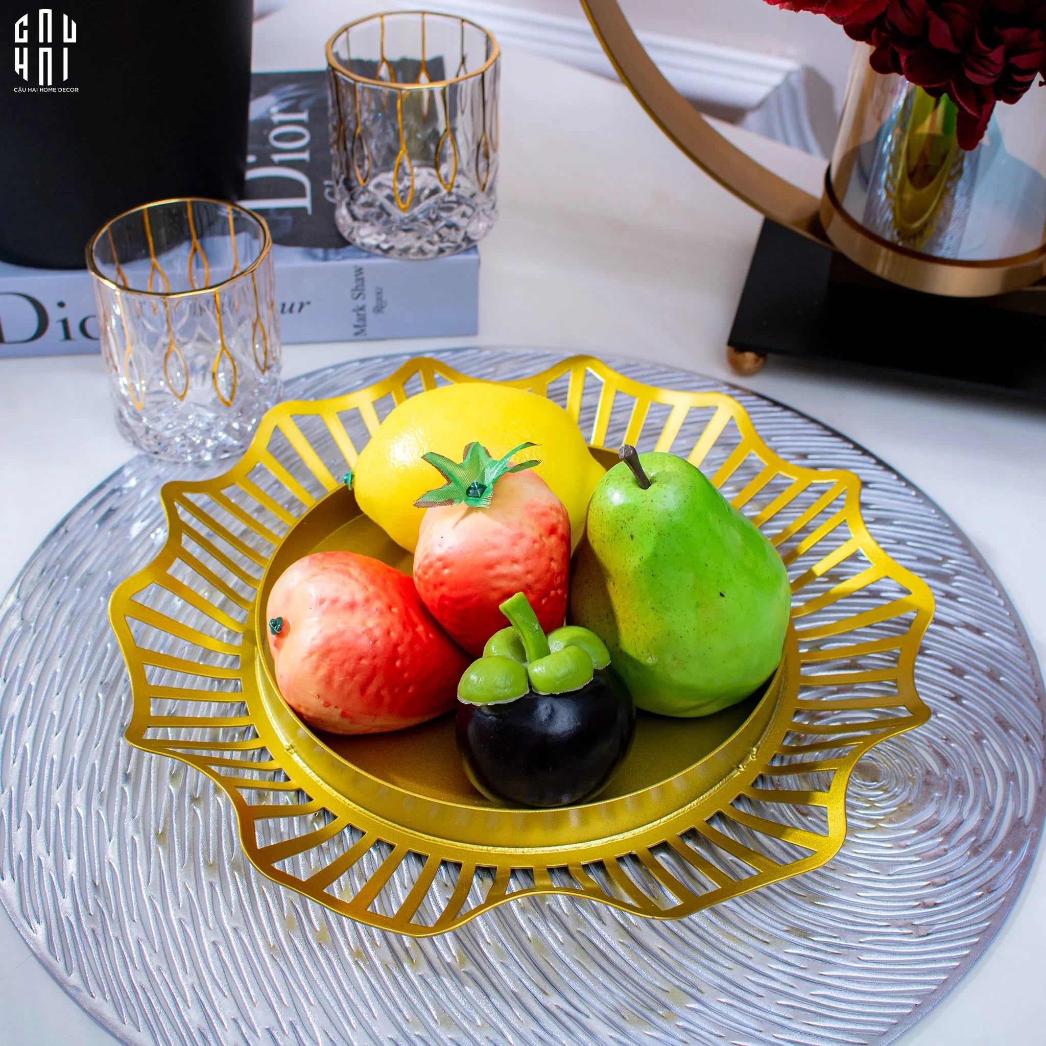 ĐĨA TRÁI CÂY ROUND CURVES SS25-CẬU HAI HOME DECOR