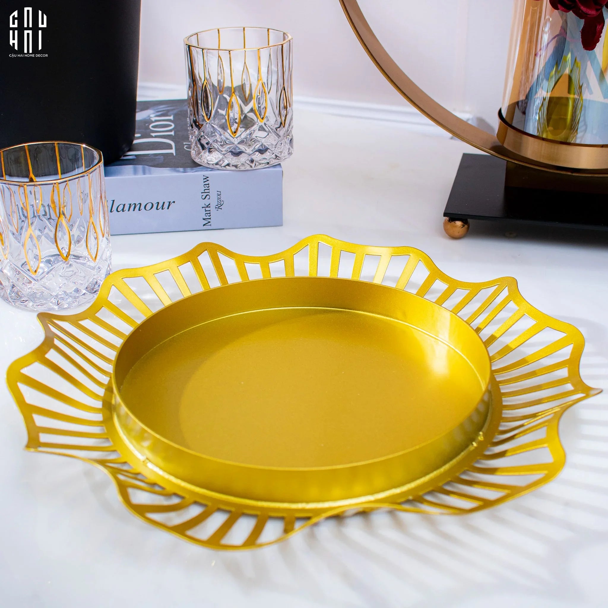 Đĩa Trái Cây Round Curves Ss25-CẬU HAI HOME DECOR