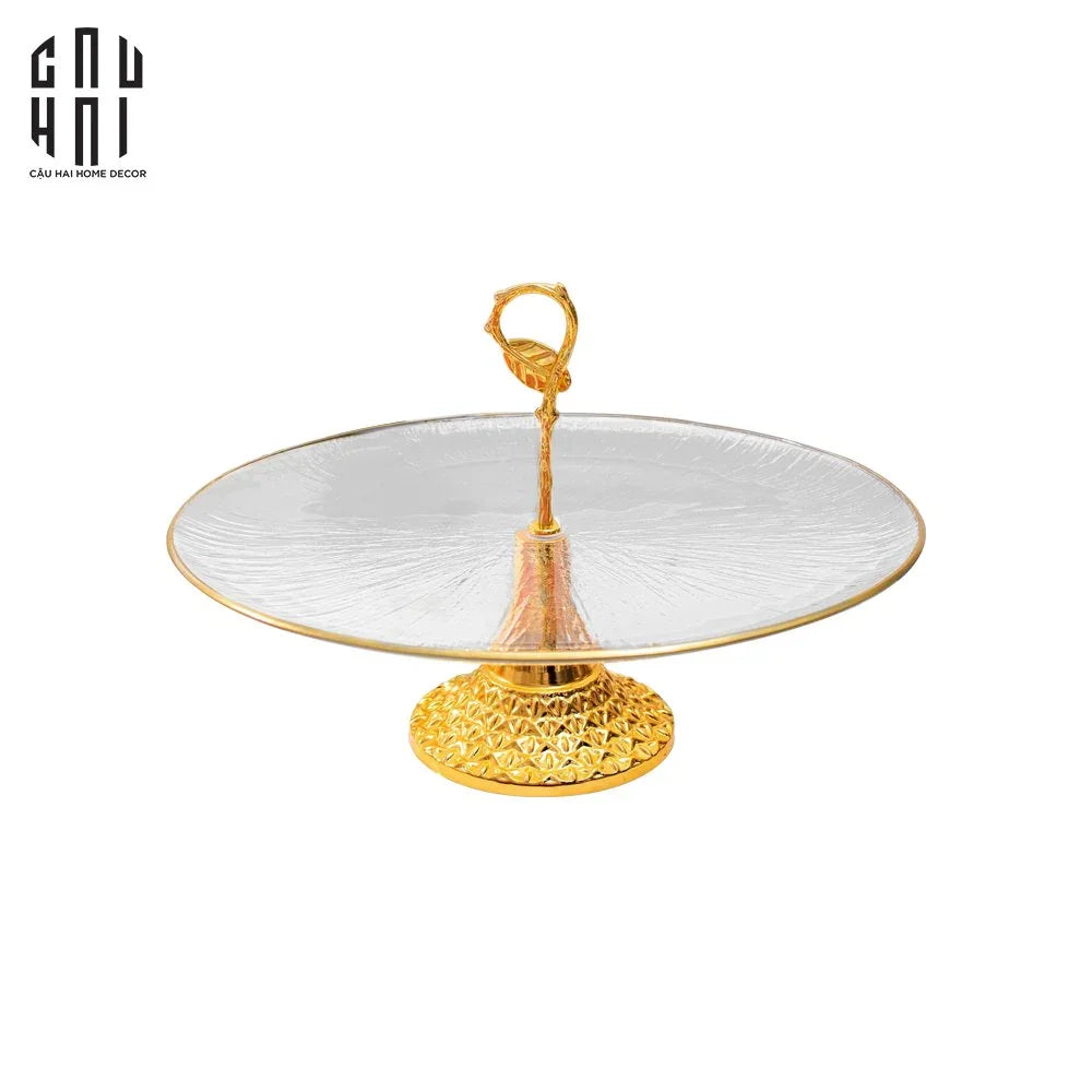 ĐĨA TRÁI CÂY THỦY TINH BERNET SS25-CẬU HAI HOME DECOR
