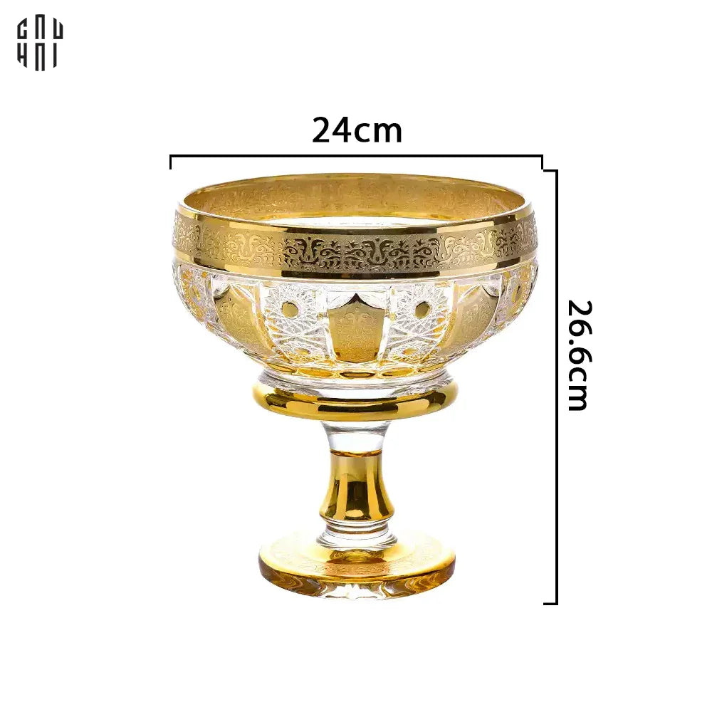 Đĩa Trái Cây Thuỷ Tinh Javier - L Ss25-SET CHÉN DĨA-CẬU HAI HOME DECOR